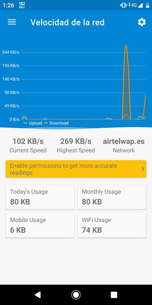 Speed Indicator - Network Speed Captura de pantalla 1