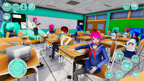 Anime Girl High School Life 3D应用截图第2张