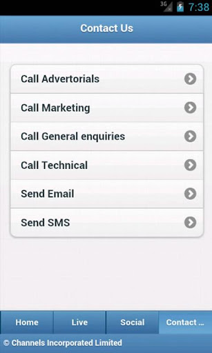 ChannelsTV Mobile for Androids Скриншот 3