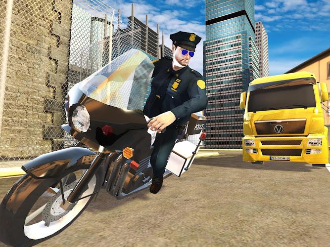 US Police Bike Chase Game Captura de tela 3