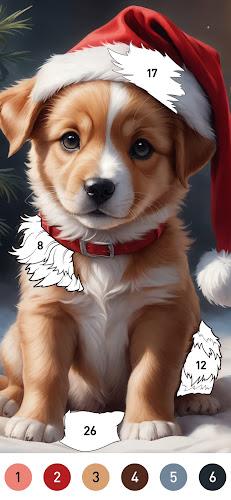 Christmas Color by Number Game Screenshot 3