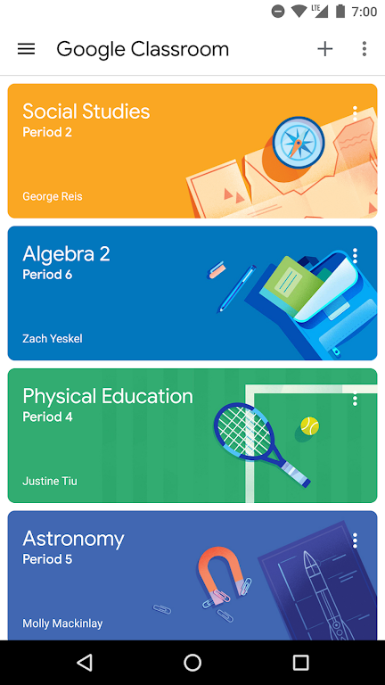 Google Classroom スクリーンショット 1