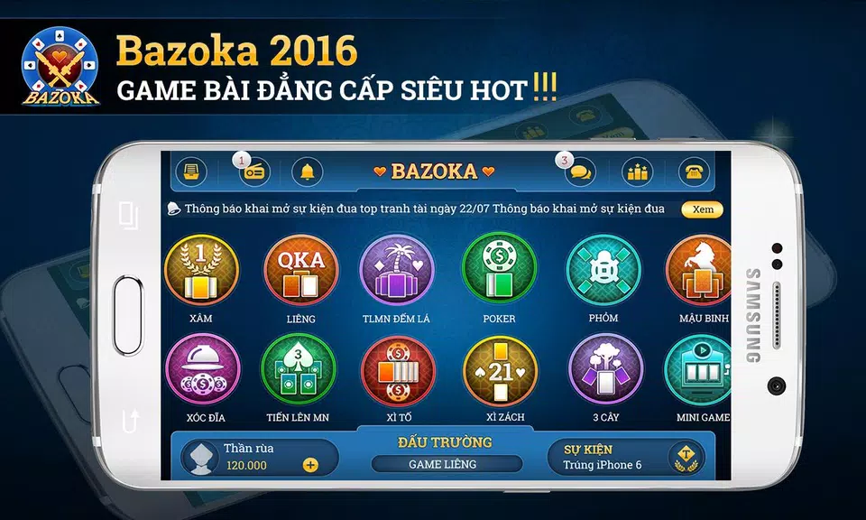 Bazoka - game bai online 2016 Captura de pantalla 1