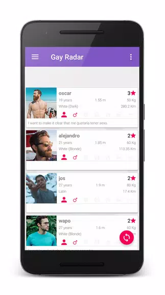 Gay Radar - dating, meeting chat hookup with men. Screenshot 2