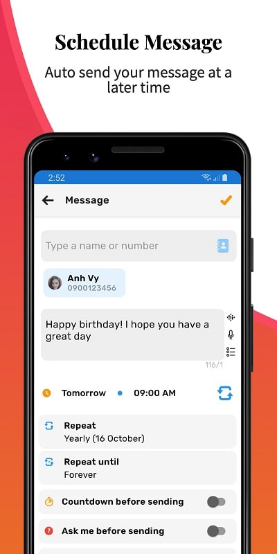 Auto Text: Automatic Message 스크린샷 2