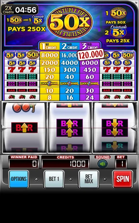 Quintuple 50x Free Slots 스크린샷 1