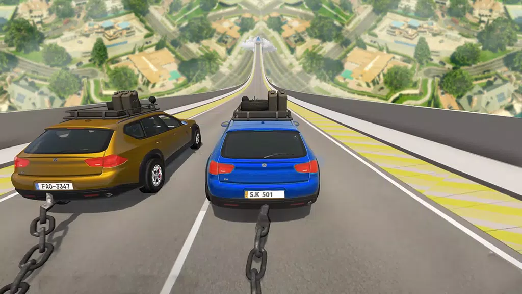 Chained Cars Stunt Racing Game スクリーンショット 1