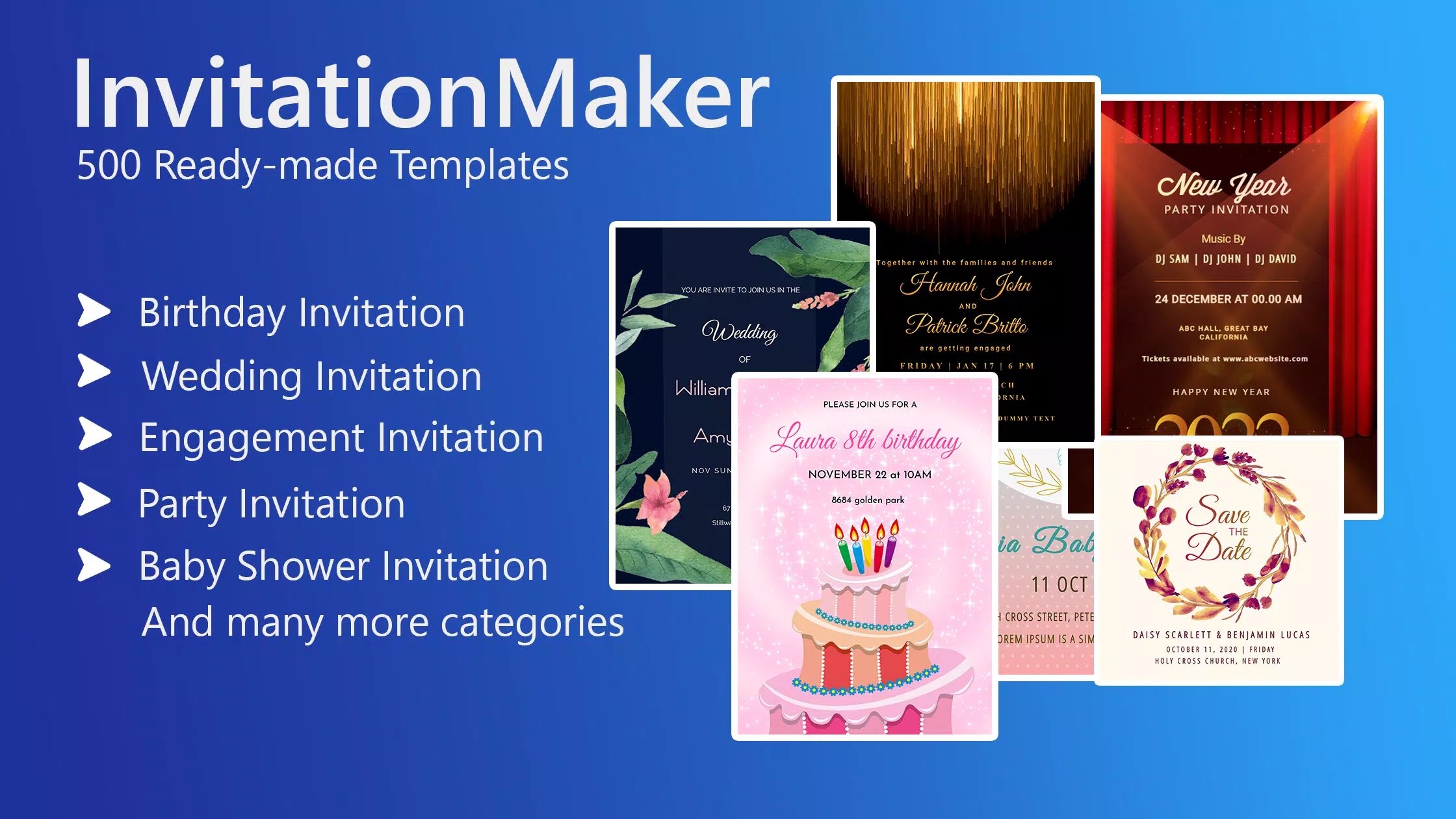 Invitation card Maker, Design स्क्रीनशॉट 1