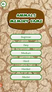 Animals Memory Game Capture d'écran 2