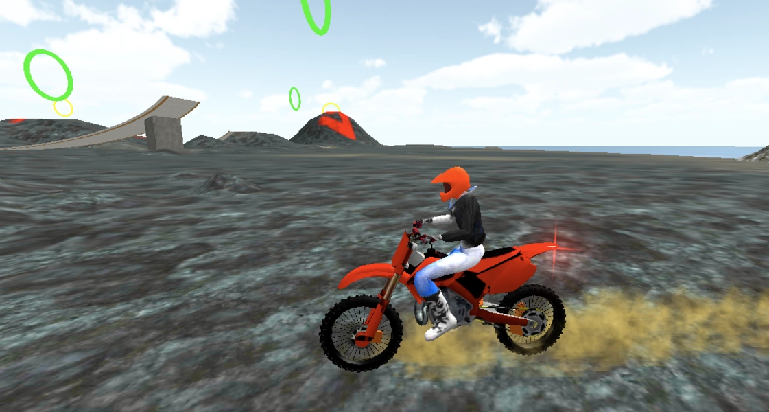 Motocross Volcano Jumping Screenshot 1