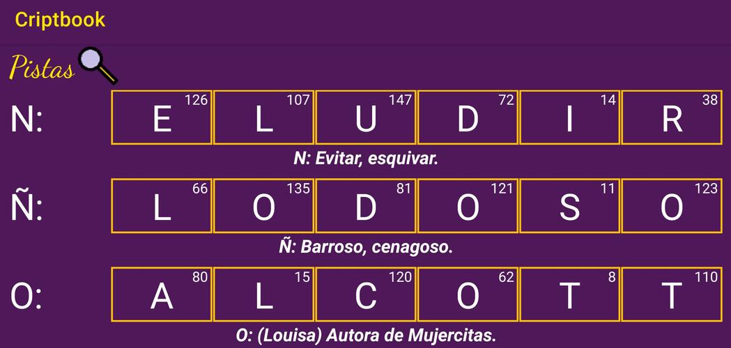 Criptogramas Literarios Captura de pantalla 1