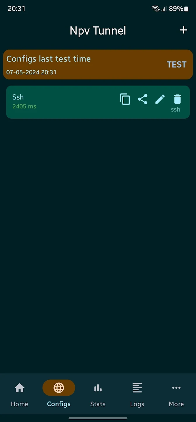 Npv Tunnel V2ray/Psiphon/SSH स्क्रीनशॉट 2