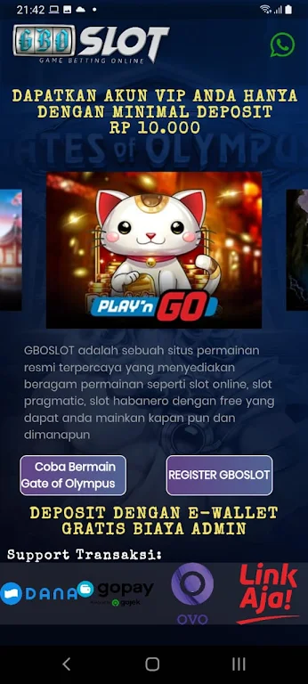 GBOSLOT : Slot Pragmatic Play Captura de tela 3