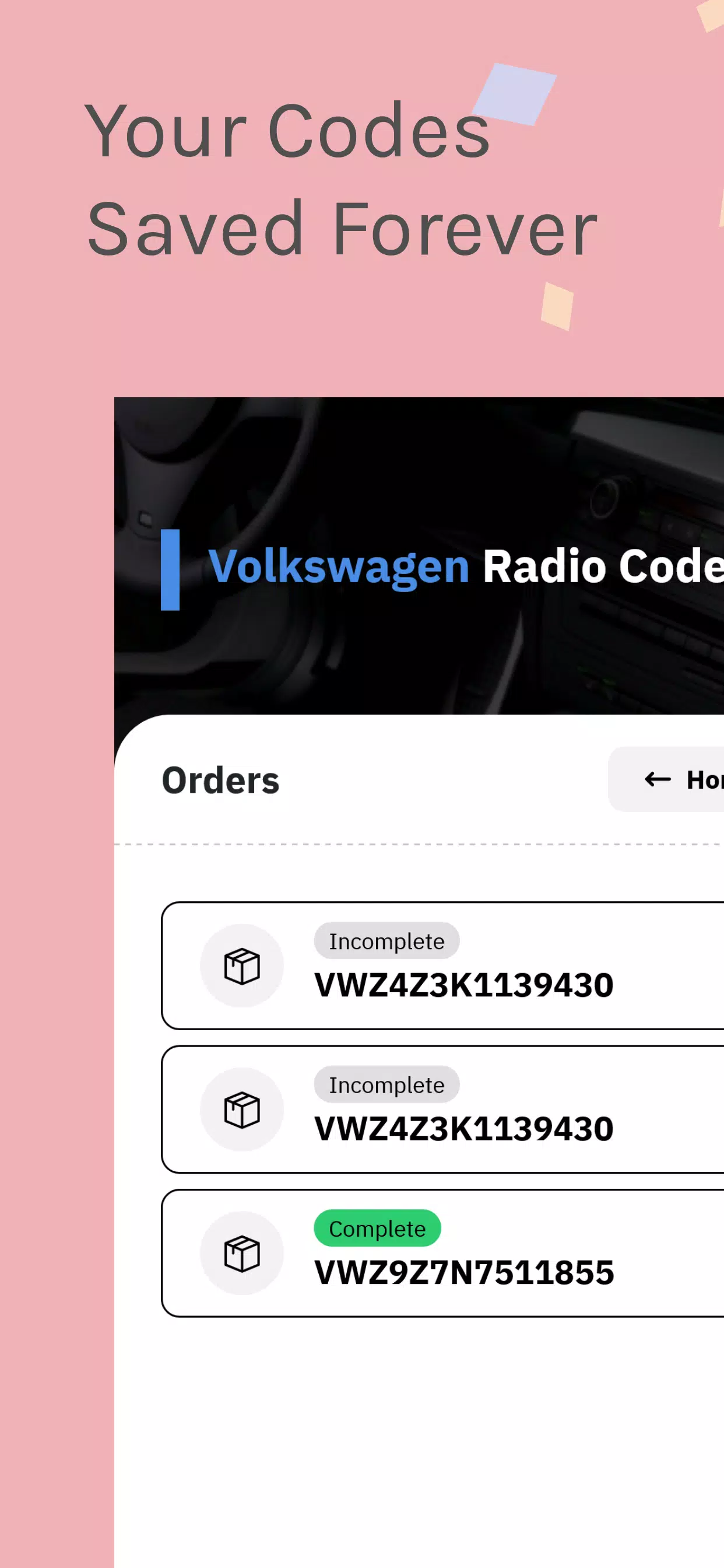 VW Radio Code Generator स्क्रीनशॉट 4