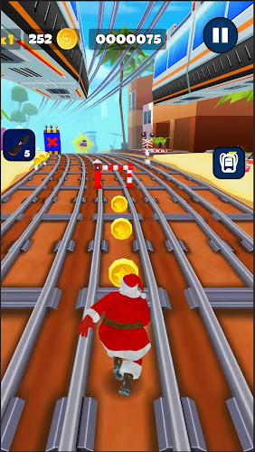 Subway Santa Claus Runner Xmas スクリーンショット 1