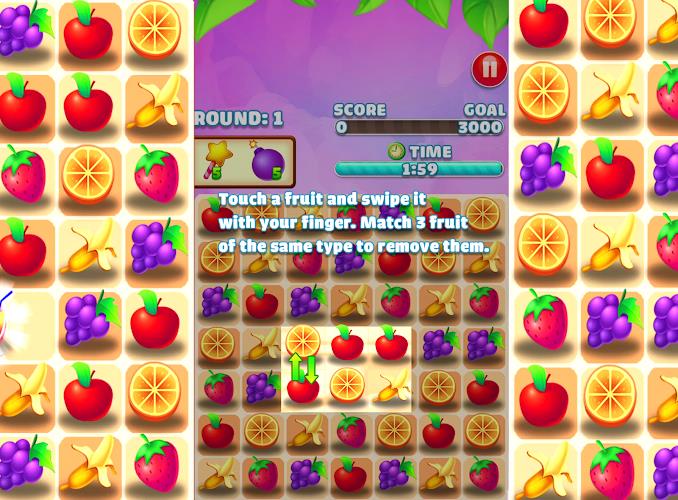 Juicy Fruit - Match 3 Fruit Captura de pantalla 2