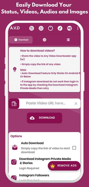 Any Video Downloader स्क्रीनशॉट 1