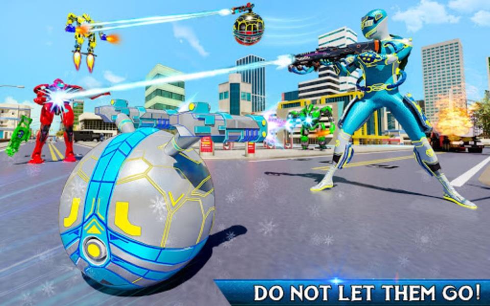 Snow Ball Robot Bike Games Captura de pantalla 2