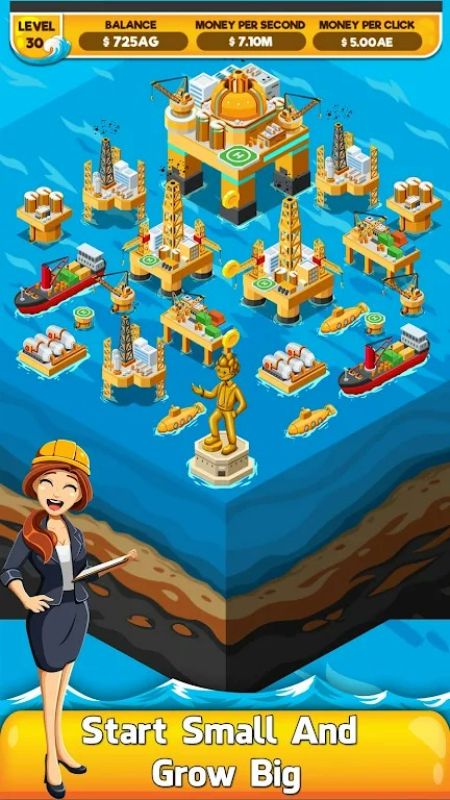 Oil Tycoon 2: Idle Miner Game स्क्रीनशॉट 1