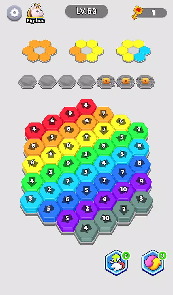 Bee Out - Hexa Away Puzzle Screenshot 1