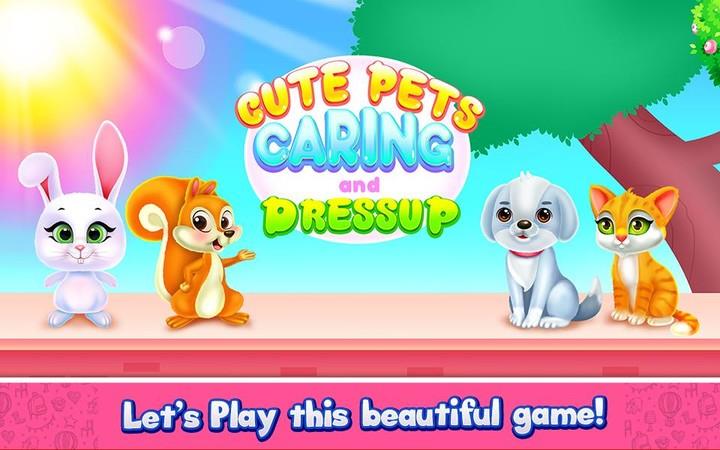 Cute Pets Caring and Dressup Capture d'écran 1