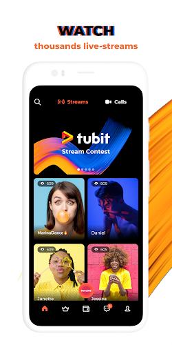 Tubit: Live Stream Video Chat Скриншот 1