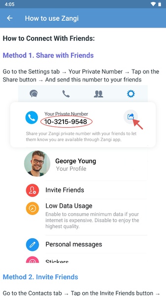 Zangi Private Messenger Capture d'écran 2