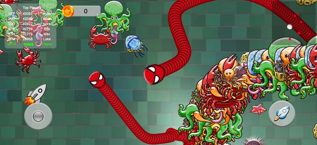 Snake Zone.io Slither Worm स्क्रीनशॉट 1