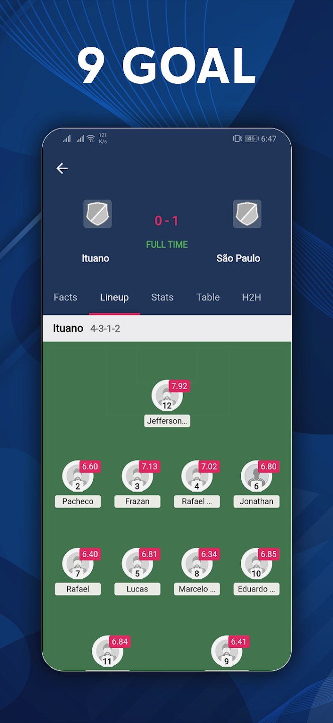 9Goal - Football Live Captura de tela 2
