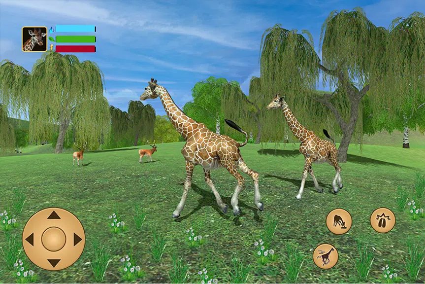 Giraffe Family Life Jungle Sim スクリーンショット 1
