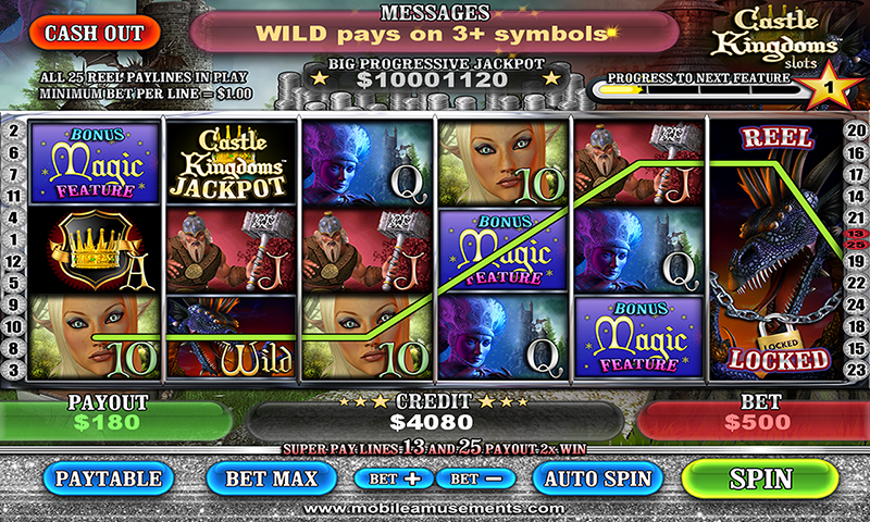 Castle Kingdoms Magic Dragon Legend Slots FREE 스크린샷 1