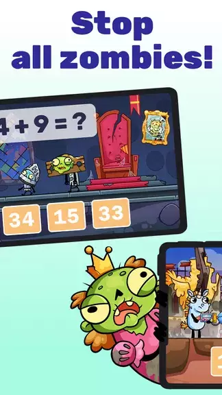 Math games: Zombie Invasion Captura de pantalla 2