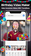 Happy birthday video maker Captura de pantalla 1