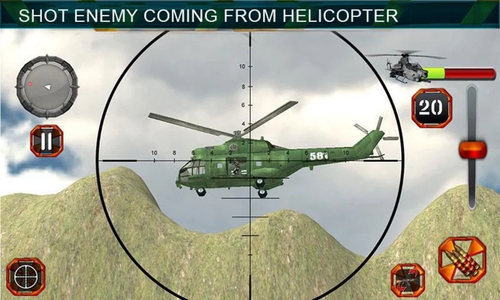 Sniper Shooting Heli Action Captura de pantalla 3