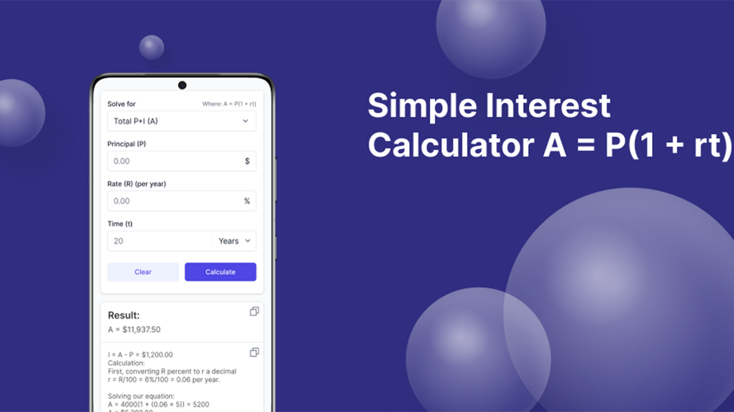 Simple Interest Calculator Captura de pantalla 3