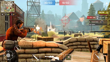 Gun Shooter Offline Game WW2: Скриншот 1