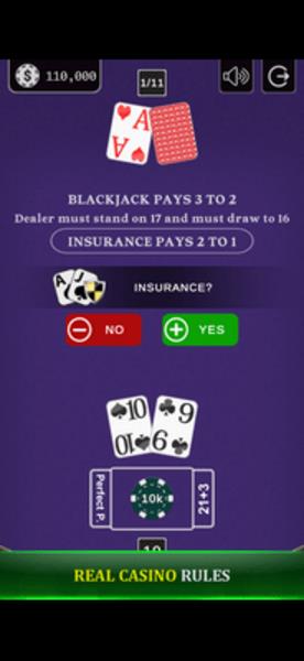 Blackjack 21 - Side Bets Screenshot 2