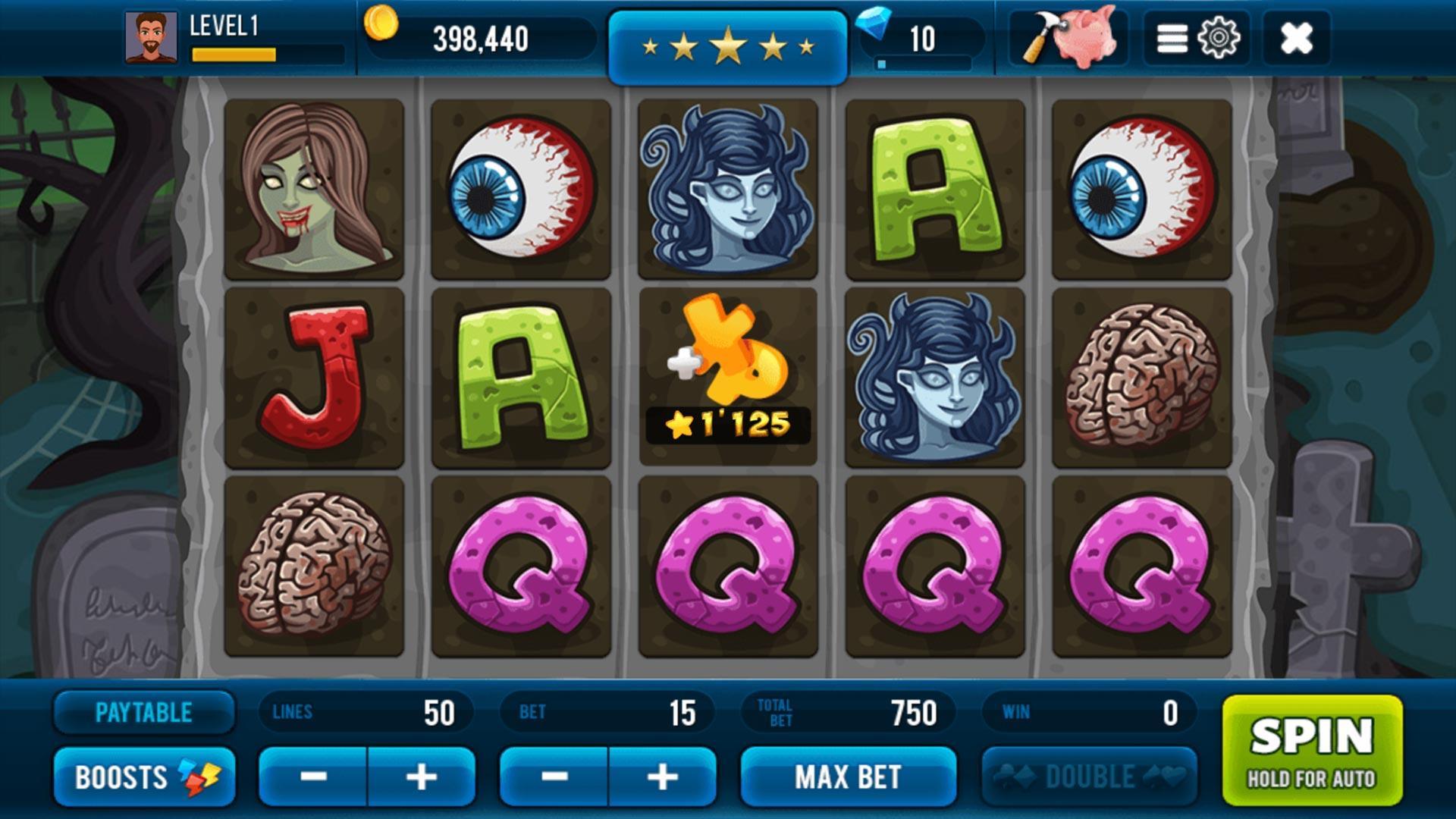 Zombie Casino Slot Machine Capture d'écran 2