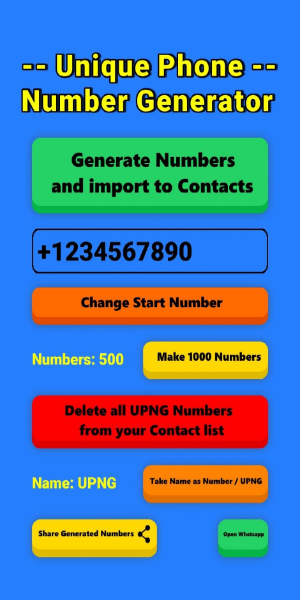 Unique Phone Number Generator Screenshot 2