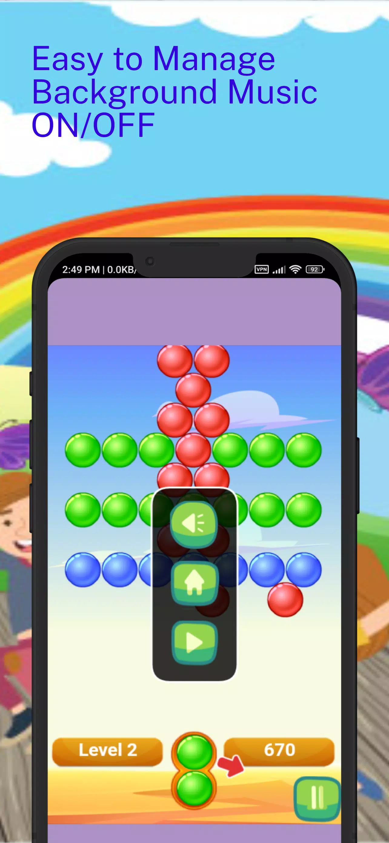 Sky Bubble Shooter : Rainbow Capture d'écran 4