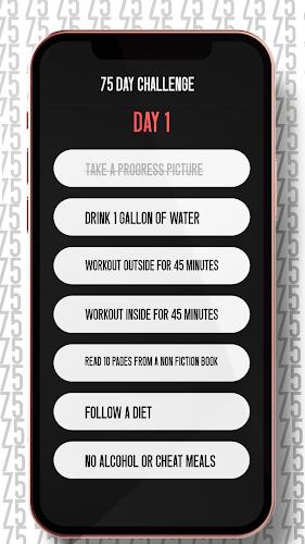 75 Day Hard Challenge Tracker Screenshot 2