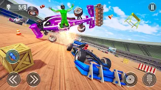 Formula Car Crash Mad Racing Скриншот 1