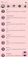 SMS Theme Ribbon Pink messages應用截圖第3張