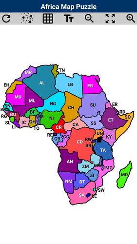 Africa Map Puzzle Captura de pantalla 1