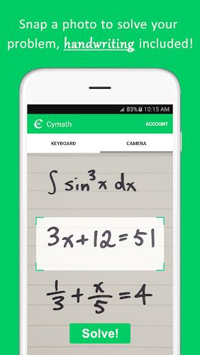 Cymath  - 数学问题求解器应用截图第1张