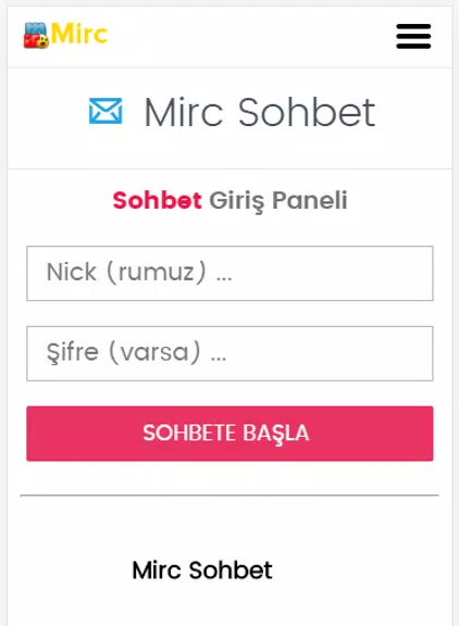 Mirc Sohbet Chat Odaları 스크린샷 1