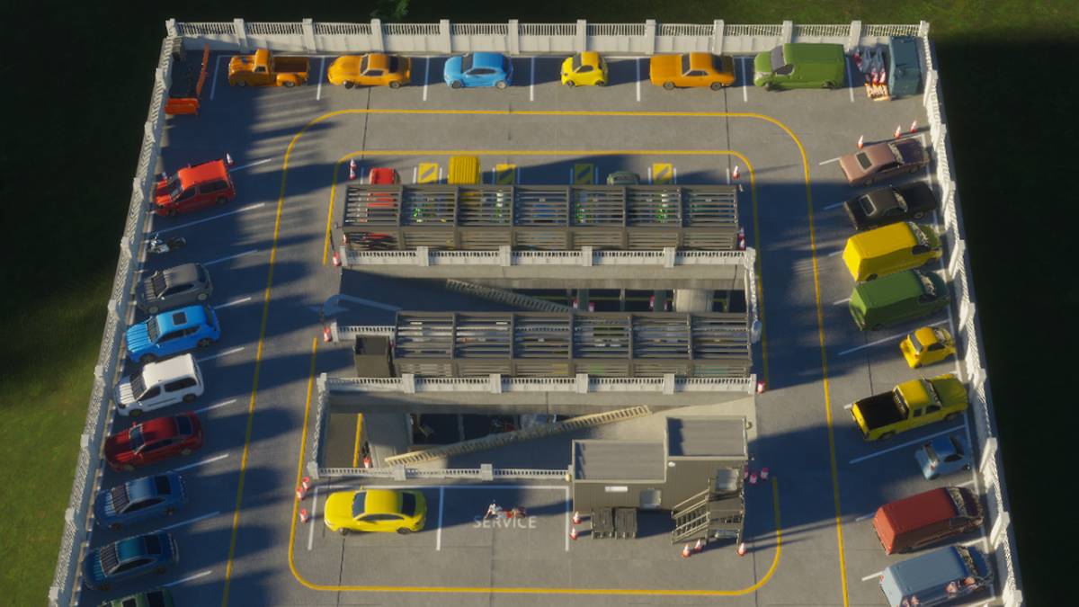 Overground Parking By Dome mod showcasing a multi-level parking structure