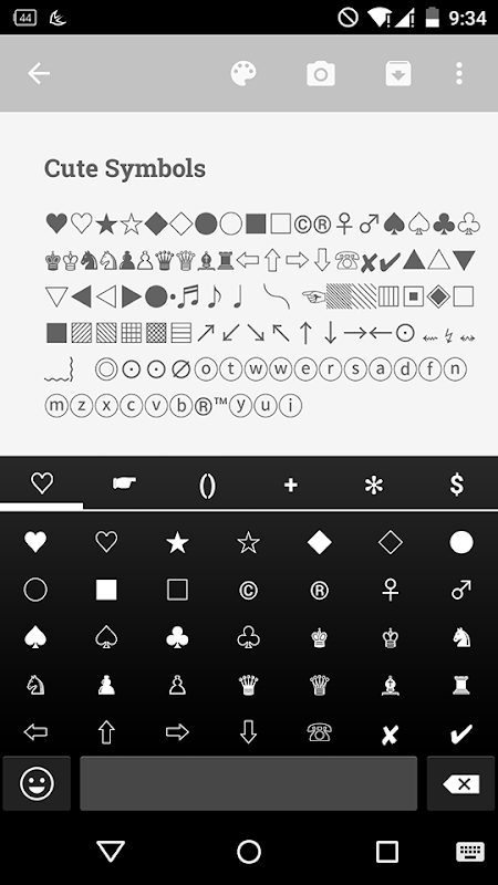 Cute Symbols - Emoji Keyboard♤ 스크린샷 2