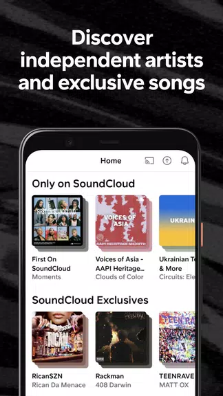 SoundCloud: Play Music & Songs स्क्रीनशॉट 1