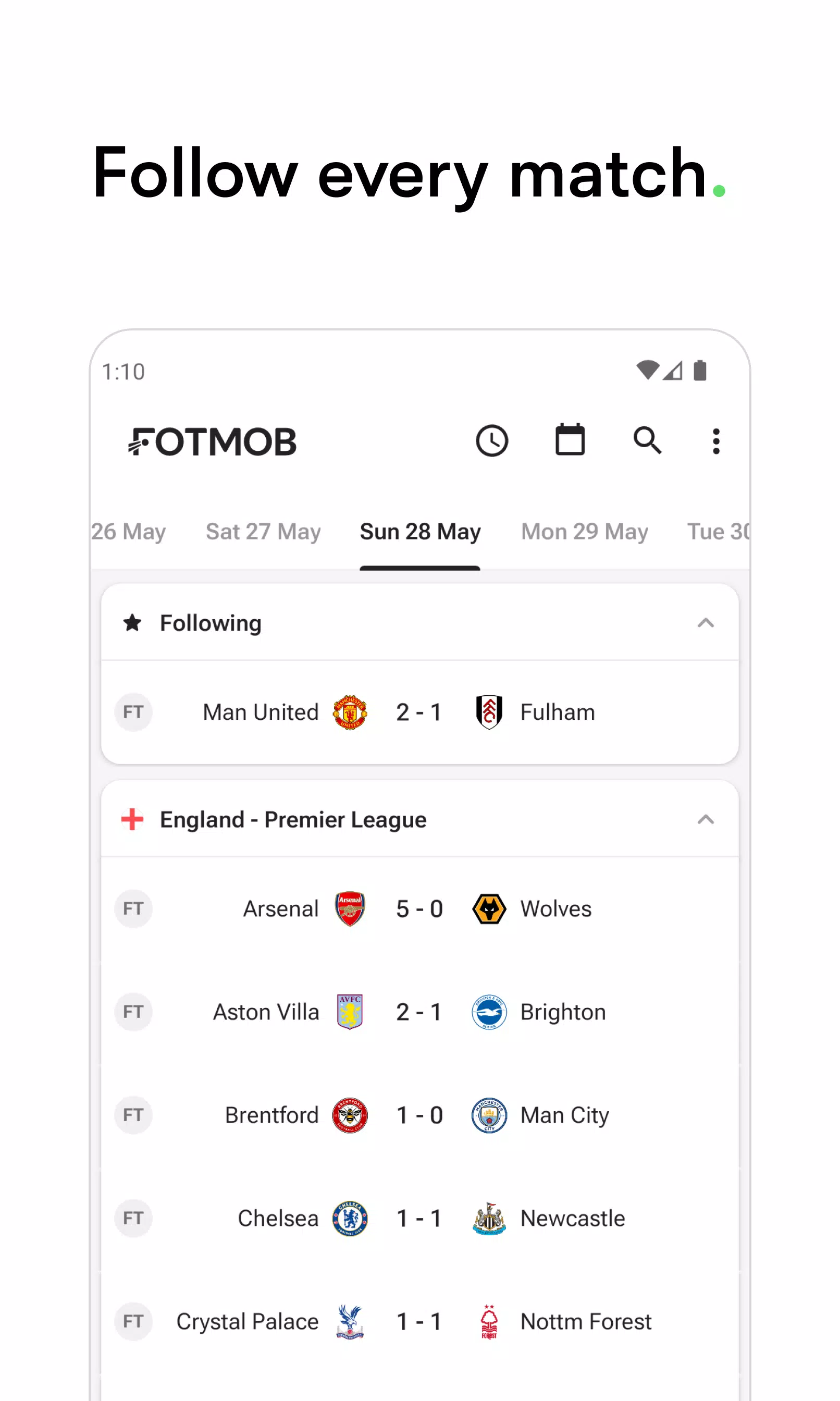 FotMob - Soccer Live Scores應用截圖第1張
